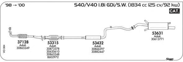 SIGAM VO064 Exhaust System